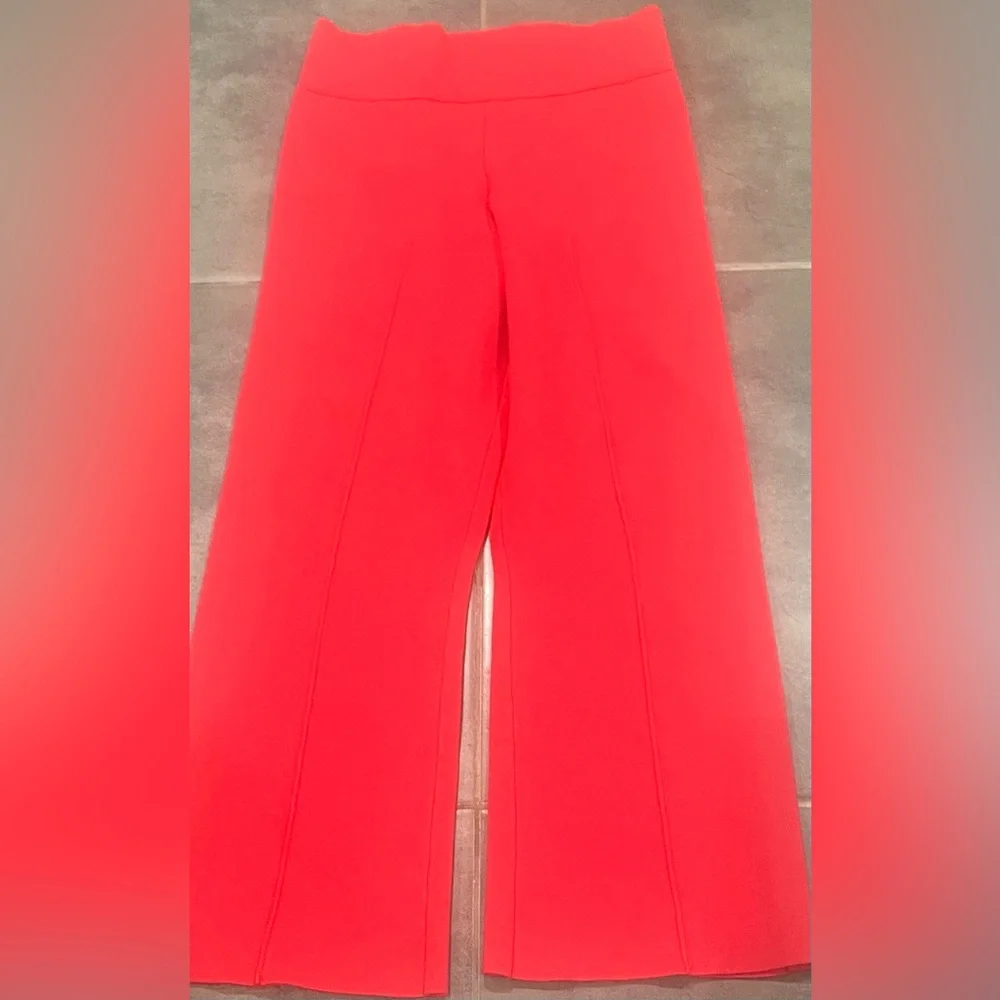 J CREW RED KNIT WIDE LEG PANTS, SIZE MP, RE IMAGINED, FAIR TRADE - Picture 1 of 6
